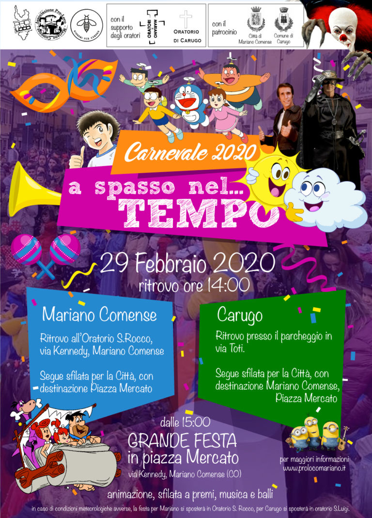 Carnevale 2020: a spasso nel TEMPO